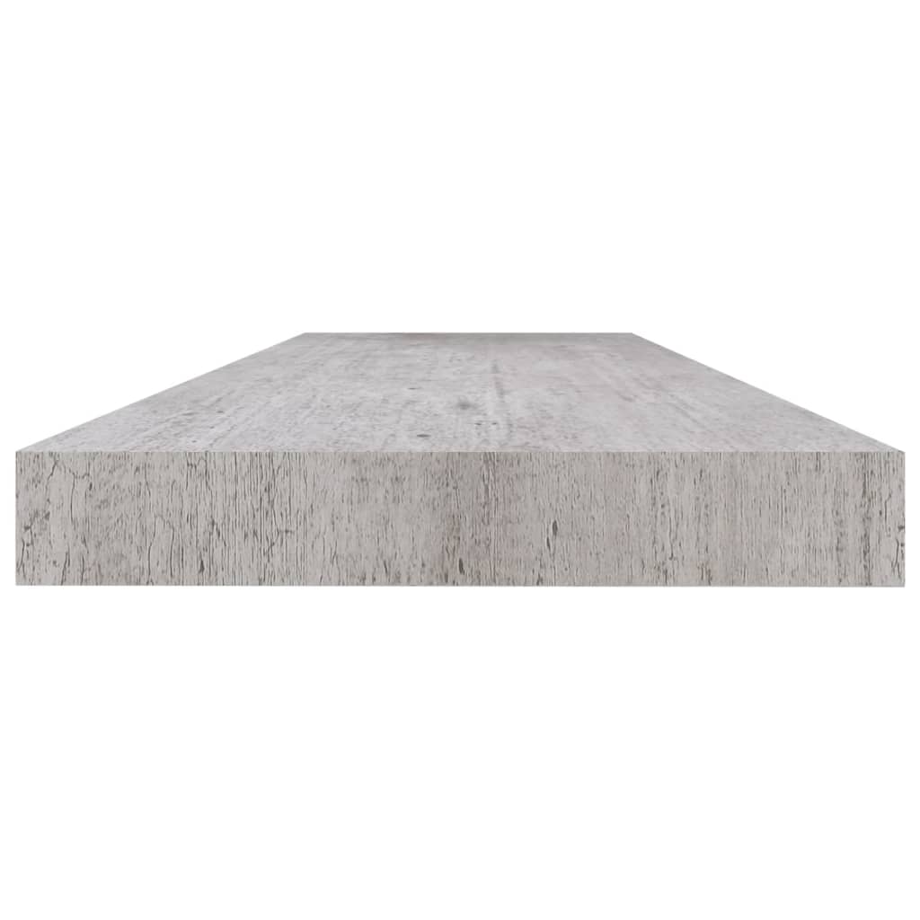 Vegghylle Betonggrå Flytende 2 stk 120x23,5x3,8 cm