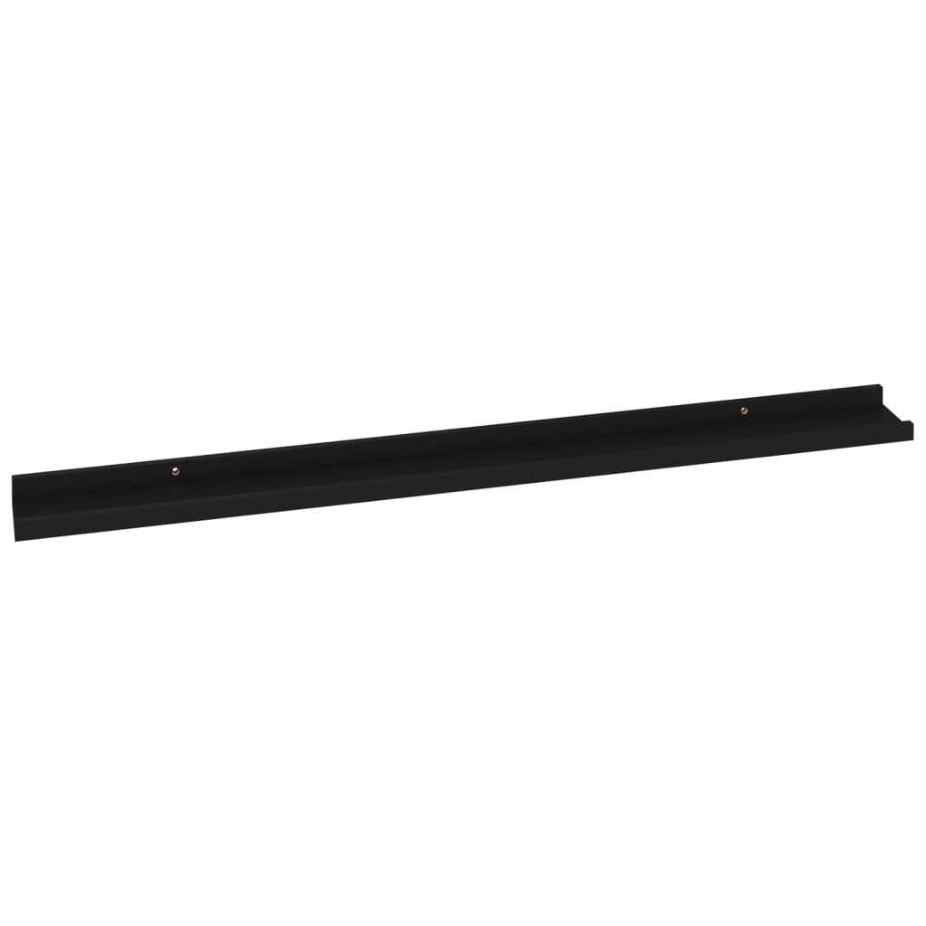 Vegghylle Svart 2 stk 100x9x3 cm