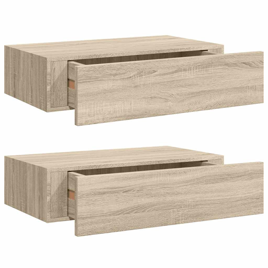 Vegghylle Tre skuffehyller 2 stk 40x23,5x10 cm