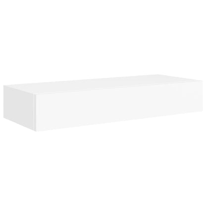 Vegghylle Hvit skuffehylle 60x23,5x10 cm MDF