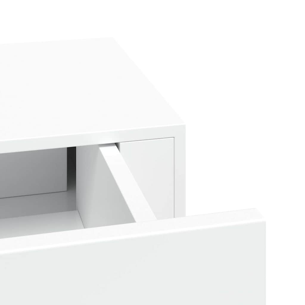 Vegghylle Hvit skuffehyller 2 stk 60x23,5x10 cm