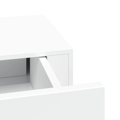 Vegghylle Hvit skuffehyller 2 stk 60x23,5x10 cm