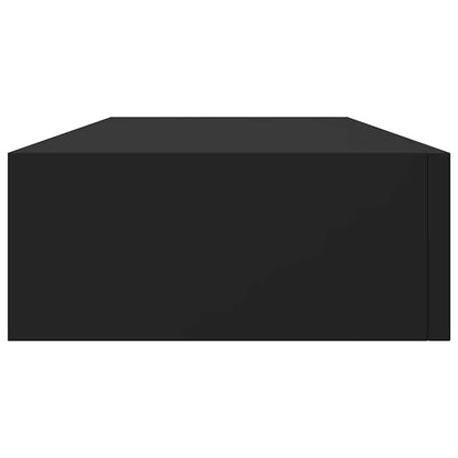 Vegghylle Svart skuffehyller 2 stk 60x23,5x10 cm