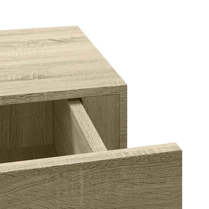 Vegghylle Brun Eik skuffehyller 2 stk 60x23,5x10 cm