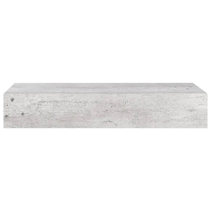 Vegghylle Betonggrå skuffehylle 60x23,5x10 cm MDF