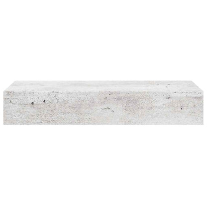 Vegghylle Betonggrå skuffehylle 60x23,5x10 cm MDF