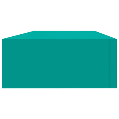 Vegghylle skuffehylle blå 60x23,5x10 cm MDF