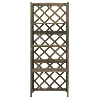 Utendørs Blomsterstativ DIV. med hyller 55x30x140 cm heltre gran grå