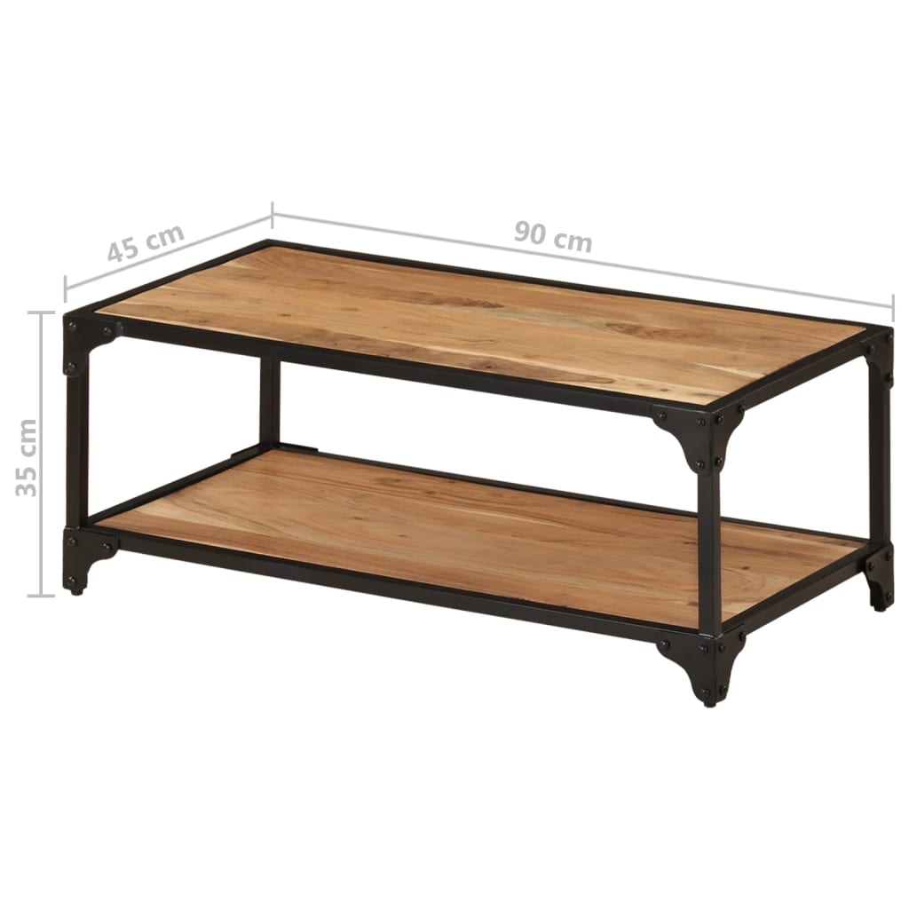 Salongbord Sofabord Tre heltre akasie 90x45x35 cm
