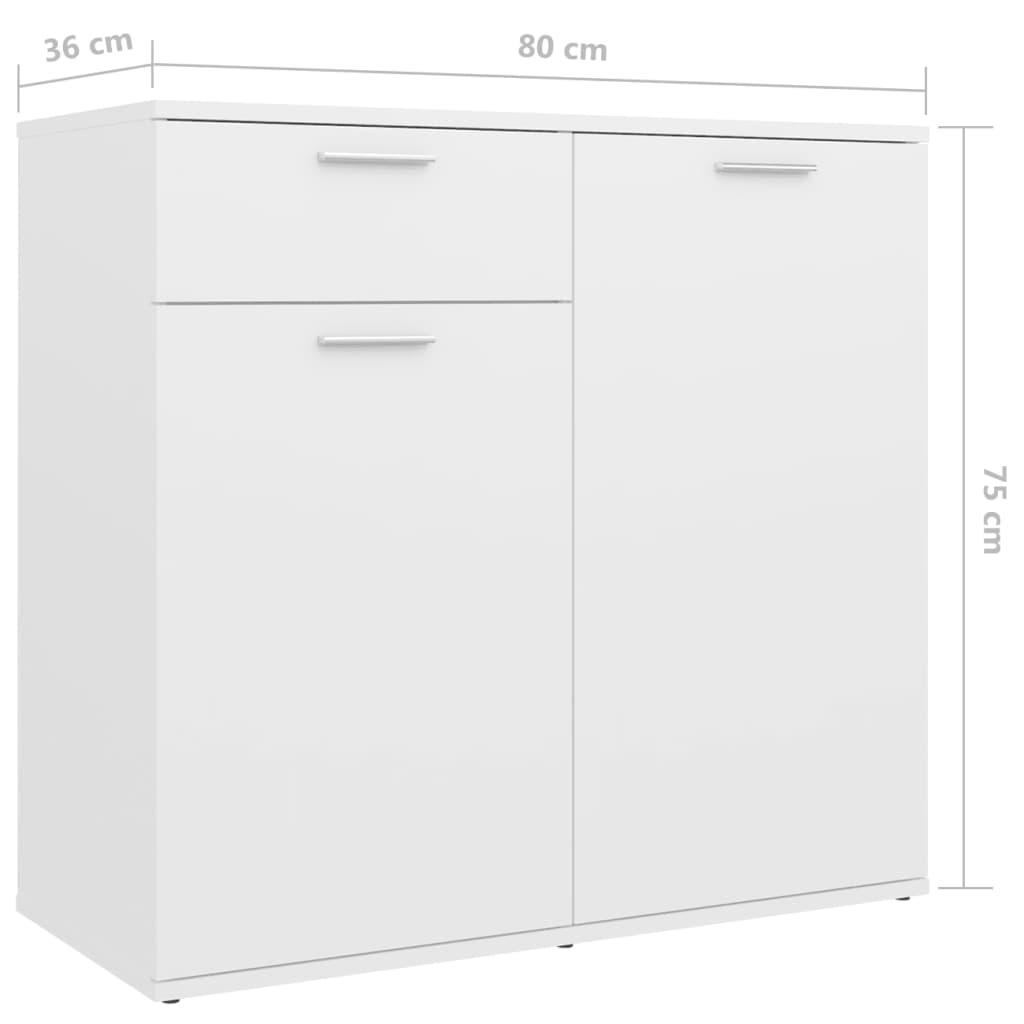 Skjenk Hvit 160x36x75 cm