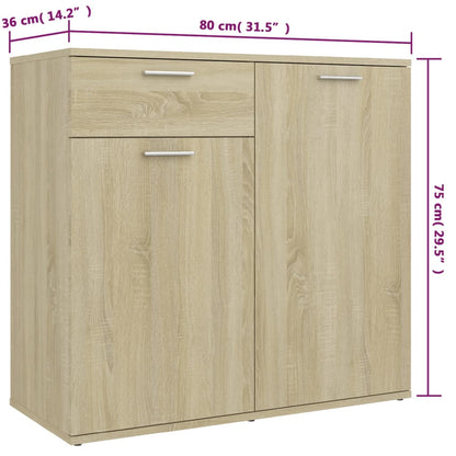 Skjenk Sonoma Eik 160x36x75 cm