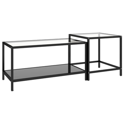 Salongbord Sofabord DIV. 2 stk herdet glass Svart