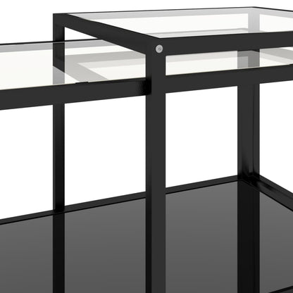 Salongbord Sofabord DIV. 2 stk herdet glass Svart