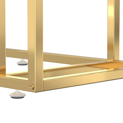 Sidebord DIV.for PC Svart marmor 50x35x65 cm herdet glass