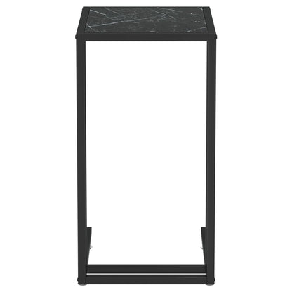 Sidebord DIV.for PC Svart marmor 50x35x65 cm herdet glass
