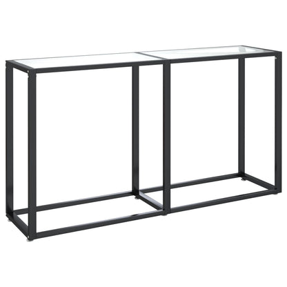 Avlastningsbord Konsollbord DIV. gjennomsiktig 140x35x75,5 cm herdet glass