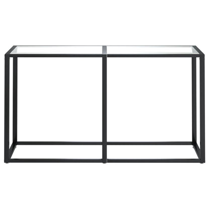 Avlastningsbord Konsollbord DIV. gjennomsiktig 140x35x75,5 cm herdet glass