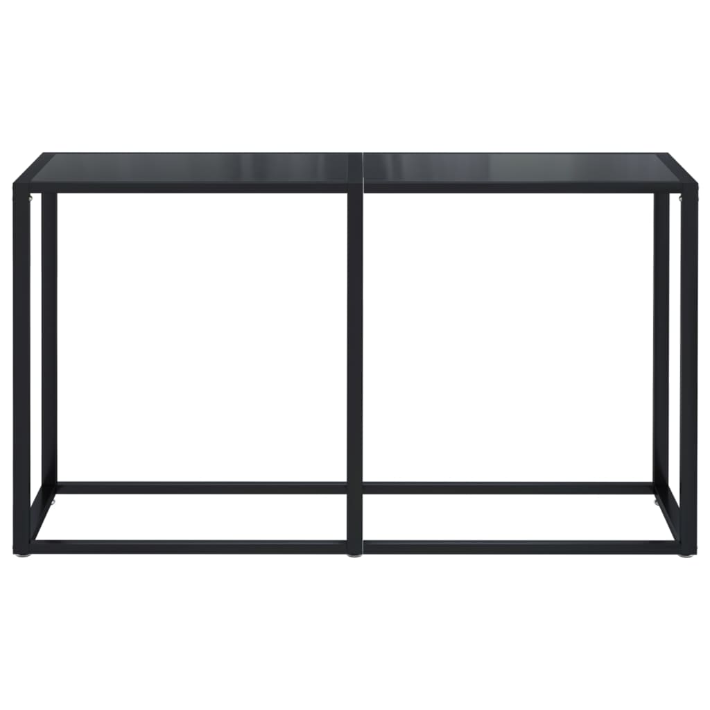 Avlastningsbord Konsollbord Svart 140x35x75,5 cm herdet glass