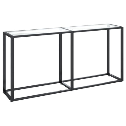 Avlastningsbord Konsollbord DIV. gjennomsiktig 160x35x75,5 cm herdet glass