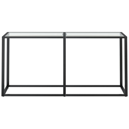 Avlastningsbord Konsollbord DIV. gjennomsiktig 160x35x75,5 cm herdet glass