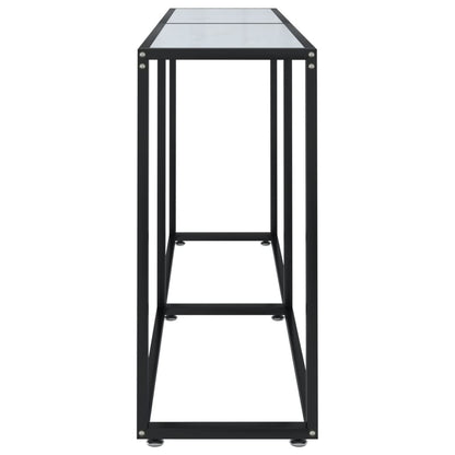 Avlastningsbord Konsollbord DIV. Hvit marmor 160x35x75,5 cm herdet glass