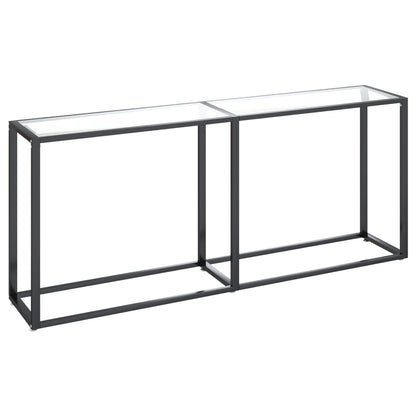 Avlastningsbord Konsollbord DIV. gjennomsiktig 180x35x75,5 cm herdet glass