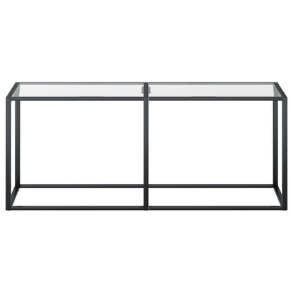 Avlastningsbord Konsollbord DIV. gjennomsiktig 180x35x75,5 cm herdet glass