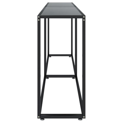 Avlastningsbord Konsollbord Svart 200x35x75,5 cm herdet glass