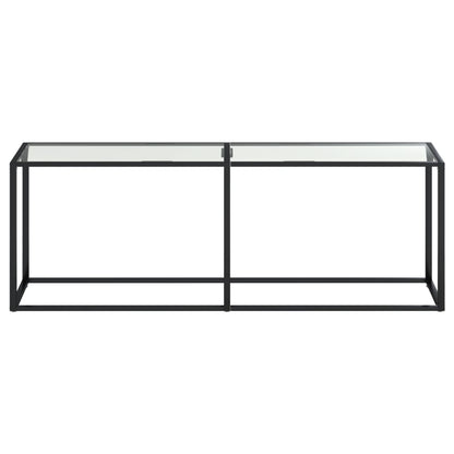 Avlastningsbord Konsollbord DIV. gjennomsiktig 220x35x75,5 cm herdet glass