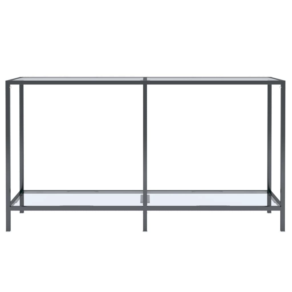 Avlastningsbord konsollbord DIV. gjennomsiktig 140x35x75,5 cm herdet glass