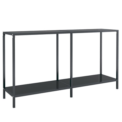 Avlastningsbord Konsollbord Svart 140x35x75,5 cm herdet glass
