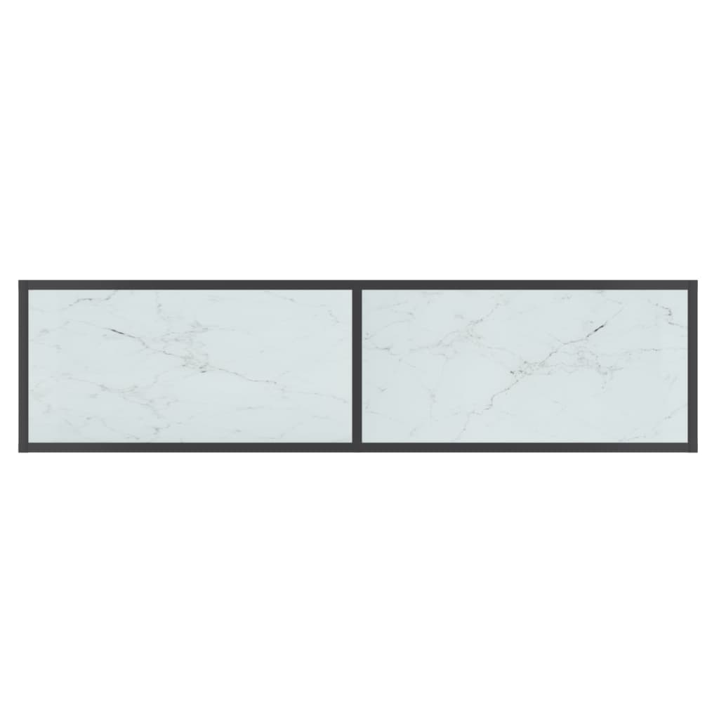 Avlastningsbord konsollbord Hvit 140x35x75,5 cm herdet glass