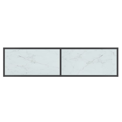 Avlastningsbord konsollbord Hvit 140x35x75,5 cm herdet glass