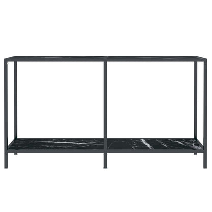 Avlastningsbord Konsollbord Svart 140x35x75,5 cm herdet glass
