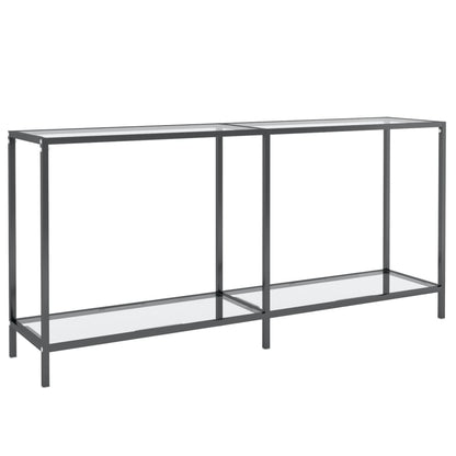 Avlastningsbord Konsollbord DIV. gjennomsiktig 160x35x75,5 cm herdet glass