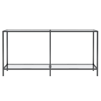Avlastningsbord Konsollbord DIV. gjennomsiktig 160x35x75,5 cm herdet glass