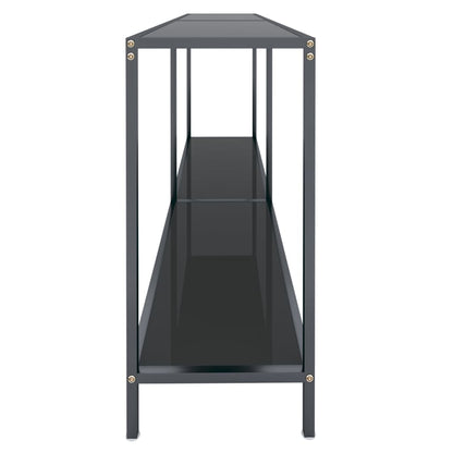 Avlastningsbord Konsollbord Svart 160x35x75,5 cm herdet glass
