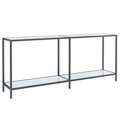 Avlastningsbord Konsollbord Hvit 180x35x75,5 cm herdet glass