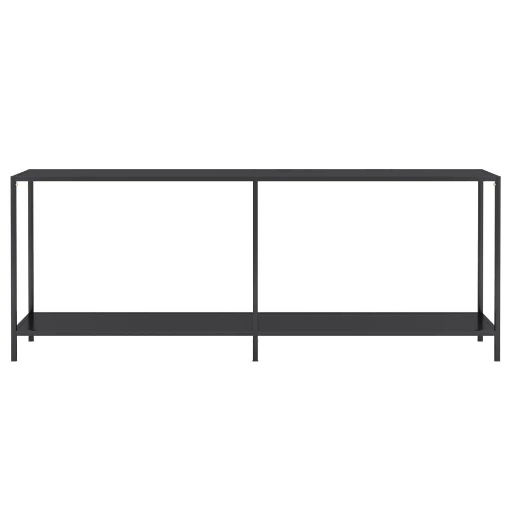 Avlastningsbord Konsollbord DIV.Svart 200x35x75,5 cm herdet glass