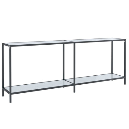 Avlastningsbord Konsollbord Hvit 200x35x75,5 cm herdet glass