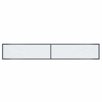 Avlastningsbord Konsollbord Hvit 220x35x75,5 cm herdet glass