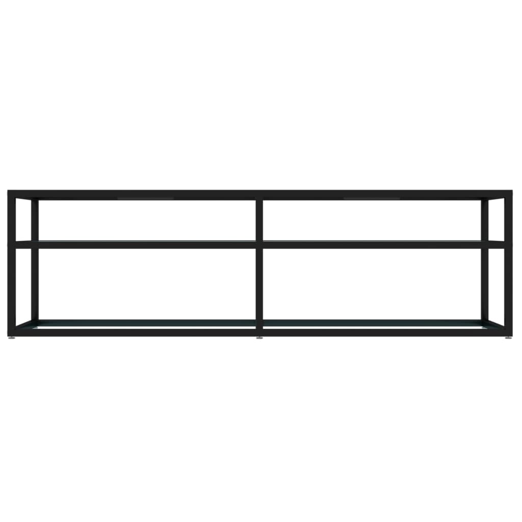 TV-Møbel Hvit TV-benk marmor 140x40x40,5 cm herdet glass