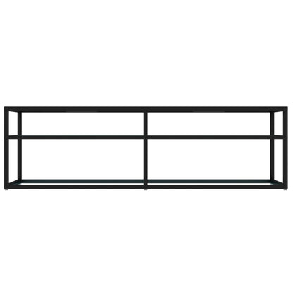 TV-Møbel Hvit TV-benk marmor 140x40x40,5 cm herdet glass