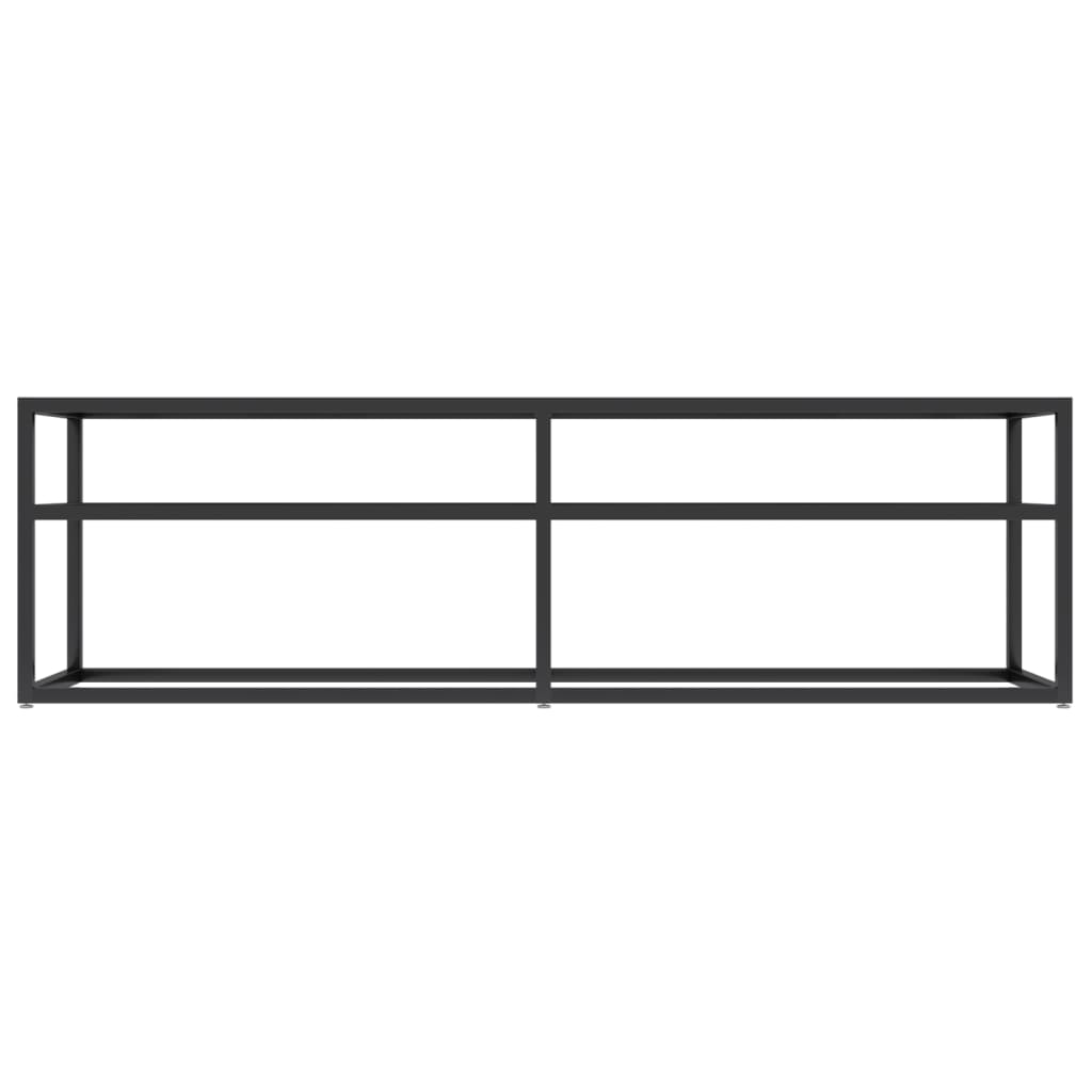 TV-Møbel Svart TV-benk marmor 140x40x40,5 cm herdet glass