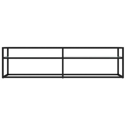 TV-Møbel Hvit TV-benk marmor 160x40x40,5 cm herdet glass
