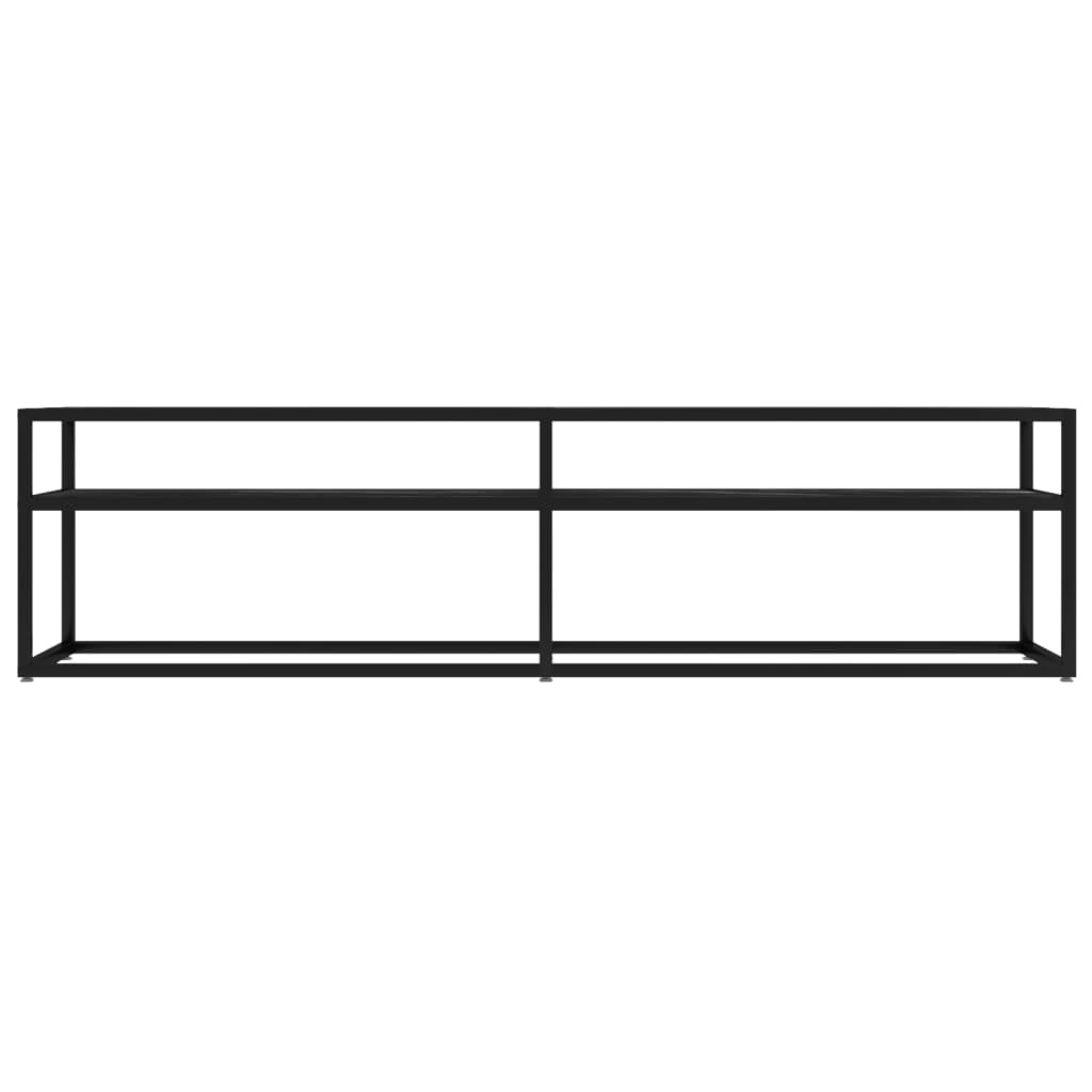 TV-Møbel Svart TV-benk marmor 160x40x40,5 cm herdet glass