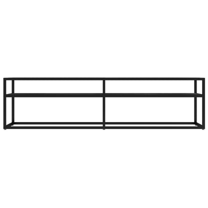 TV-Møbel Svart TV-benk marmor 160x40x40,5 cm herdet glass