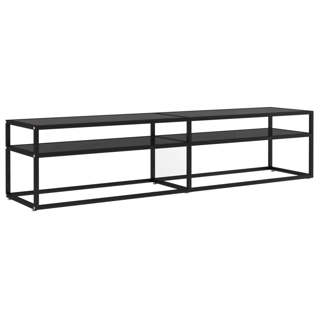 TV-Møbel Svart TV-benk 180x40x40,5 cm herdet glass
