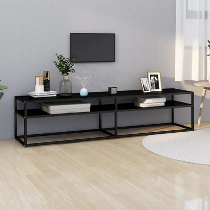 TV-Møbel Svart TV-benk 180x40x40,5 cm herdet glass