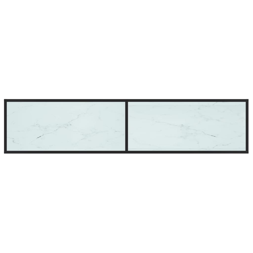 TV-Møbel Hvit TV-benk marmor 180x40x40,5 cm herdet glass